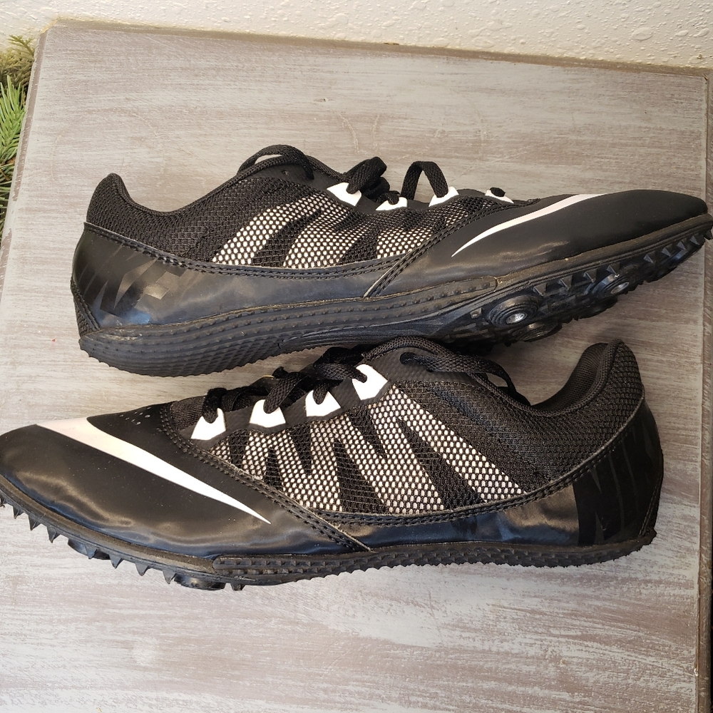 Nike Rival S Black and White Track & Field Racing Cleats Size 10.5 (Se3)